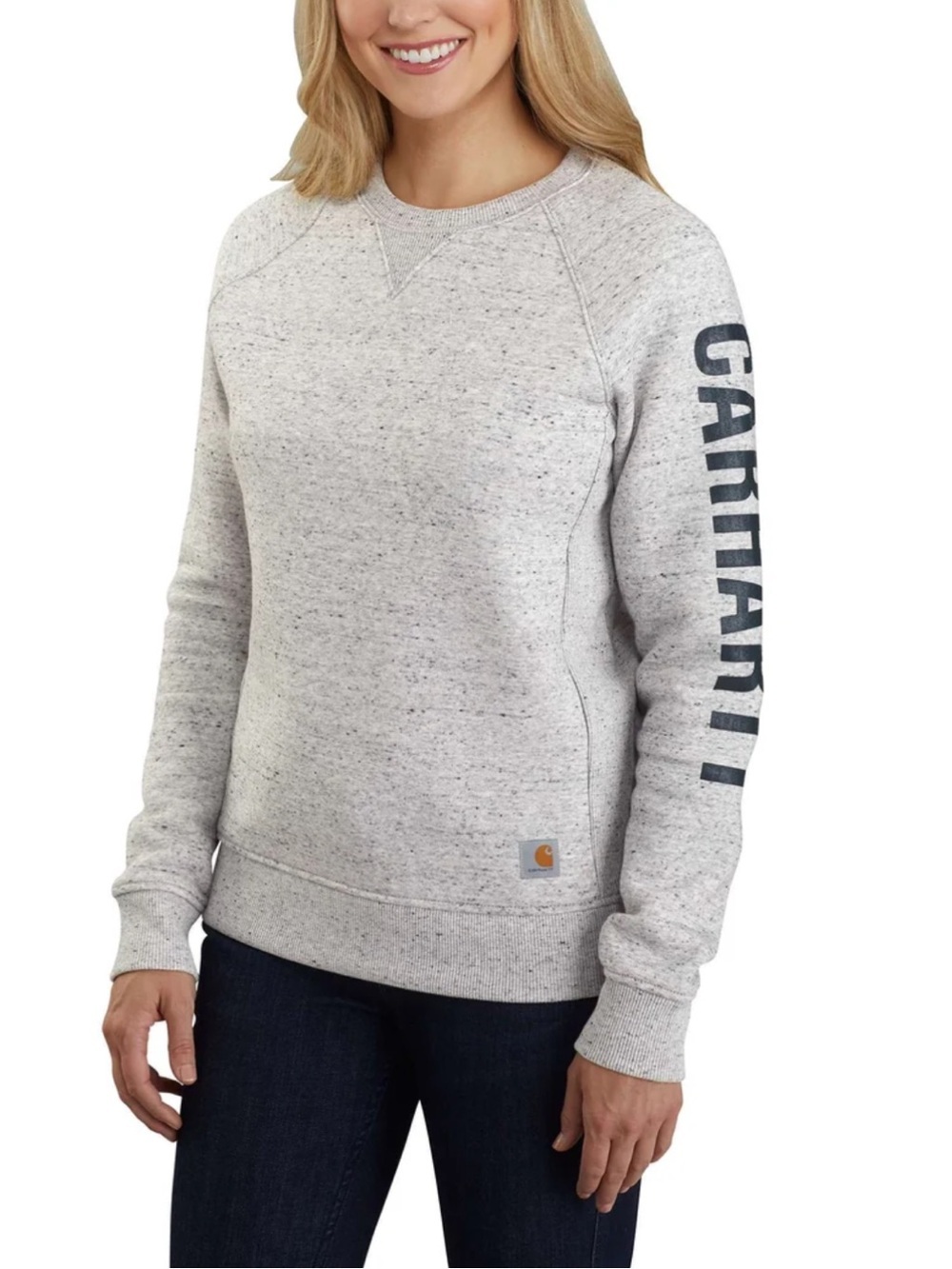 Carhartt Relaxed Fit Midweight Crewneck Block Logo Sleeve Graphic Sweatshirt NWT